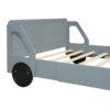 Full Size Car Shaped Platform Bed With Wheels - Gray - Image 7