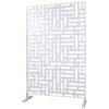 Decorative Freestanding Metal Privacy Screen For Indoor & Outdoor Use - White - Image 5