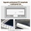 Frameless Bathroom Mirror With Light, LED Backlit, Tri Color Dimming, Anti Fog, Smart Sensor - Silver - Image 9