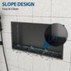 25" X 13" Stainless Steel Shower Niche With Seamless Design - Gunmetal Black - Image 6