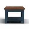 Nantucket - Chairside Table Wooden - Blue Denim, Whiskey - Image 3