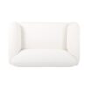 Sway - Upholstered Loveseat With Wood Legs And Round Arms - White - Image 9