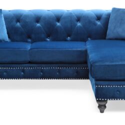 Nola - Sofa Chaise - Navy Blue