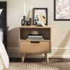 Modern 1 Drawer Nightstand With Open Cubby - Riviera - Image 6