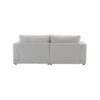 Modern Square Arm Sofa With Soft Fabric Upholstery, Deep Cushions, Sturdy Wooden Legs - White - Image 10