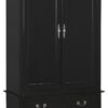 Elegant Traditional Armoire - Black - Image 2