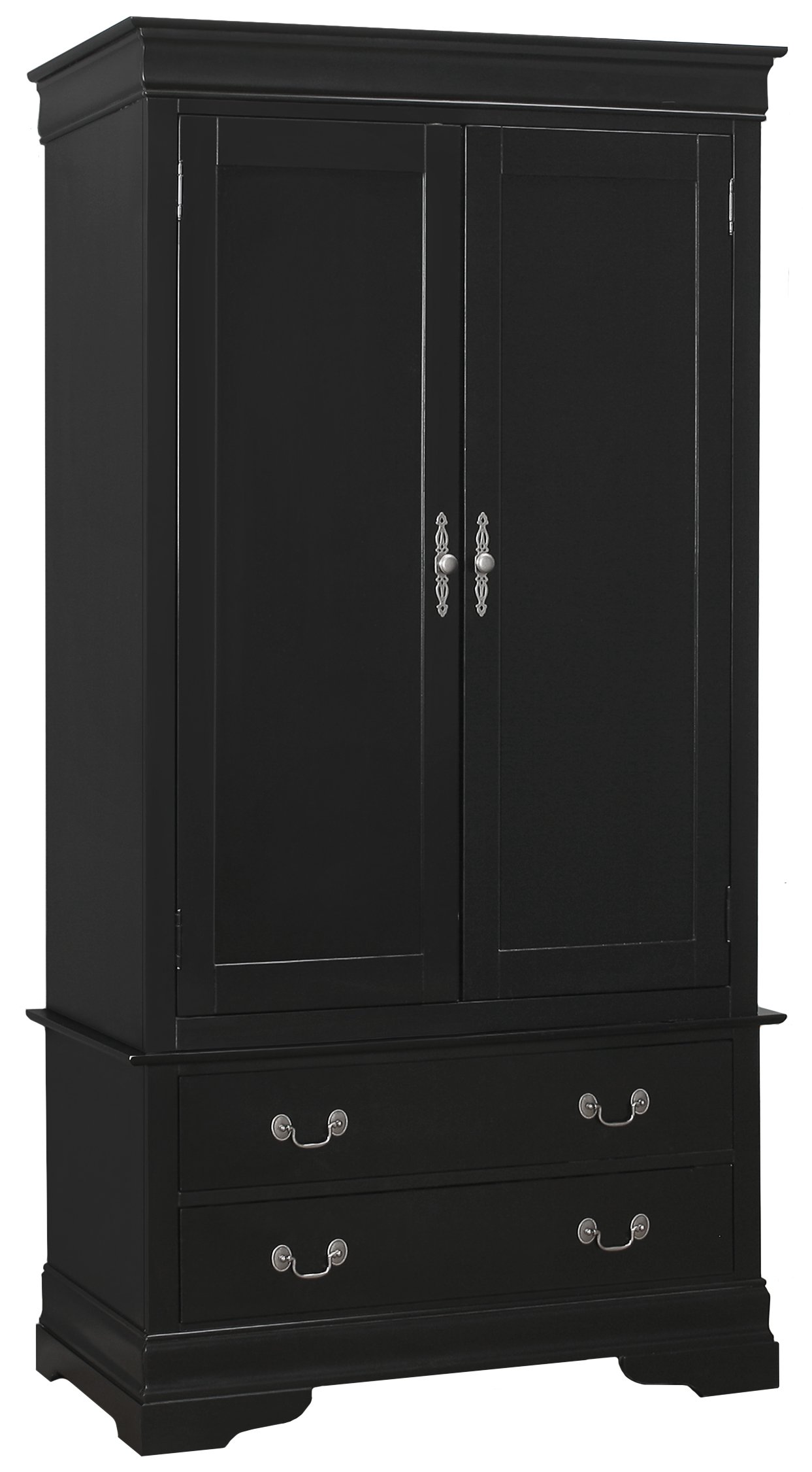 Elegant Traditional Armoire - Black - Image 2