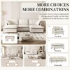 Sectional Sofa With Ottoman U Shaped Cloud Sleeper Couch Set With Pillows, Free Combination 5 Seat Modular Upholstered - Beige - Image 5