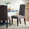 Harriet - Tufted Dining Chair (Set of 2) - Dark Gray - Image 4