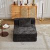 Convertible Floor Sofa Bed With Fixed Shape Frame For Living Room - Black - Image 15