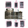 6 Burner 85, 000 Btu Outdoor Kitchen Island Grill With Wine Cooler Refrigerator, Rotisserie Kit, Granite Countertops & Sink - Black - Image 6