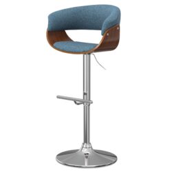 Sheldon - Adjustable Swivel Bar Stool - Denim Blue