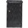 Outdoor Storage Shed, Metal Steel Garden Shed With Single Lockable Door, Small Shed Outdoor Steel Utility Tool Shed For Backyard Patio Garden Lawn - Black - Image 2