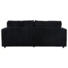 Oversized Loveseat Chaise Lounge Sectional Sofa Bed Corduroy Sleeper Sofa With 2 USB Ports, 2 Cup Holders And 2 Throw Pillows For Living Room And Bedroom - Black - Image 17