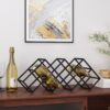 Modern Industrial Tabletop Wine Rack With 7 Bottle Holders - Black - Image 5