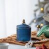Glass Candy Jar With Lid, Christmas Candy Jar Containers (Set of 2) - Gold / Blue - Image 11
