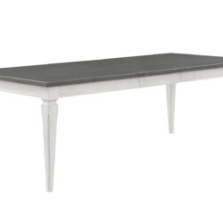 Katia - Dining Table With Leaf - Gray / White