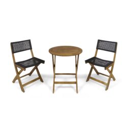 Evergreen - Outdoor Dining Set With Dining Table And 2 Chair - Brown
