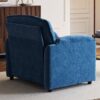 Oversized Reading Armchair With Thick Cushions, High Back Support - Blue - Image 7