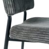 Modern Dining Chair (Set of 2) Fabric Upholstered With Black Metal Legs, Home And Bedroom Use - Gray - Image 11