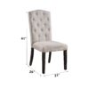 Gerardo - Linen Weathered Dining Chair (Set of 2) - Beige - Image 5
