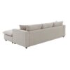 Modern Sectional Sofa With Throw Pillows, Cloud L Shaped Couch Set With Wide 4 Seat Comfy Couch Set With Movable Ottoman - Beige - Image 9