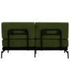 Modern Loveseat Sofa 2 Seater With USB Ports, Cylindrical Armrests - Green - Image 15
