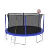 14Ft For Kids Children With Safety Enclosure Net Outdoor Backyards Large Recreational Trampoline - Blue - Image 4