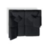 Cloud L Shape Modular Sectional Sofa With Ottoman, 3 Seater Convertible Couch - Black - Image 15
