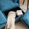 Convertible Combination Sofa, Sofa U Shaped, Sofa With Footstools With Storage Sofa For Living Room, Living Room 2 Seater Combination Sofa - Blue - Image 8