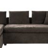 Elegant L Shaped Sectional Sofa With Chenille Upholstery And Wooden Storage Compartment - Brown - Image 21