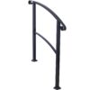 Handrails For Outdoor Steps, Fit 1 Or 3 Steps Outdoor Stair Railing, Flexible Front Porch Hand Rail, Transitional Handrails For Concrete Steps Or Wooden Stairs - Black - Image 4