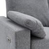 Power Recliner Sectional Sofa Home Theater Reclining Sofa With Two USB Ports, Two Storage Drawers For Living Room - Gray - Image 20