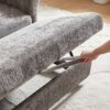 3 In 1 Loveseat Sofa Bed Chenille Fabric Pull Out Couch Sleeper Full Back Frame, Seat Frame, Armrests & 2 Pillows - Light Gray - Image 8