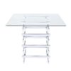 Nadie - Clear Glass Top Counter Height Table - Chrome - Image 4