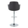 Boyne - Contemporary Adjustable Barstool With Swivel With Oval Footrest (Set of 2) - Chrome / Black - Image 5