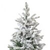 6Ft Unlit Artificial Christmas Tree With Snow Flocked Design And Stand, Full Appearance - White - Image 4