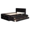 Full Bed With Bookcase Headboard, Under Bed Storage Drawers And Bed End Storage Case - Espresso - Image 9
