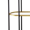 3 Tier Metal Console Table, Mirrored Shelf - Golden Black - Image 12