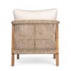 Outdoor Lounge Chair With Woven Backrest, Solid Wood Frame, Comfortable Cushions - Teak - Image 9