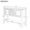 Cambridge Series - Console Table With Ample Storage 4 Small Drawers Bottom Shelf - Espresso - Image 3