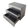 Astro Series - Metal Wall Mounted Base Drawer Storage Cabinet With Soft Closing Features - Metallic Gray - Image 10