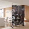 Outdoor / Indoor Privacy Screen Metal Privacy Screen, Freestanding Decorative Privacy Screen For Deck Balcony - Black - Image 14