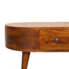 Mini Rounded Coffee Table - Chestnut - Image 6