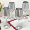 Leadingware Acrylic Wine Glasses (Set of 4), Bpa Free, Unbreakable, 12Oz - Silver - Image 2
