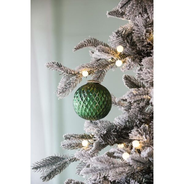 Christmas Ball Ornaments, Decorative Hanging Ball Christmas Tree Ornaments For Holiday Party Decorations (Set of 6) - Green