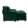 Classic Modern Comfortable Single Chair Deep Seat Sofa With Footstool Living Room & Bedroom - Green - Image 9