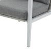 Aluminum Lounge Chair With Sleek Rope Accents, Comfortable Cushions, For Modern Indoor Outdoor Spaces - Gray / Silver / White - Image 13