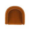 Mirah - Modern Open Barrel Dining Chair - Burnt Orange - Image 6