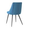 Modern Velvet Dining Chair Set Fabric Upholstery, Metal Legs (Set of 4) - Blue / Black - Image 10